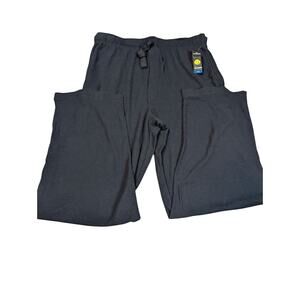 Joe Boxer Thermal Straight Mens L Bottom Pants Black Drawstring Waist